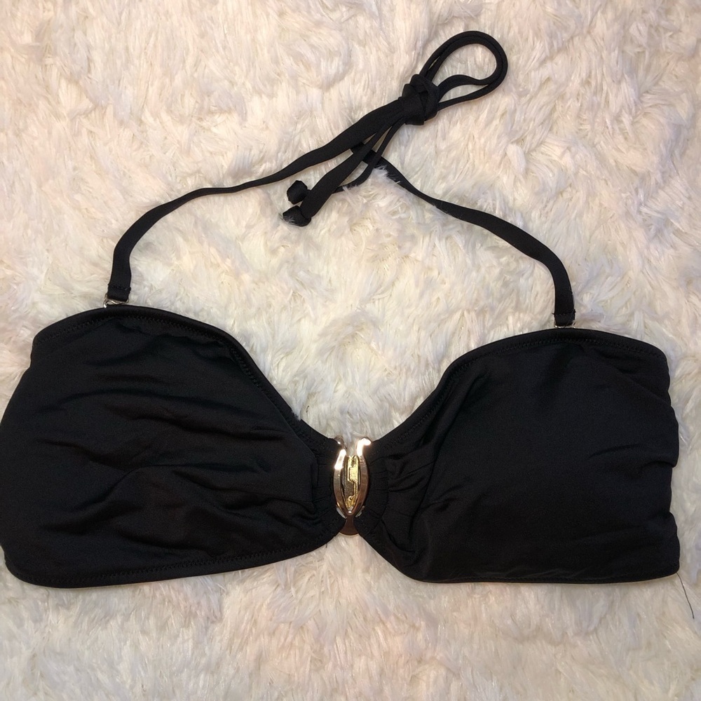 Venus Lascana Black Bikini Top with Gold Accent 38 C/D - Picture 6 of 11